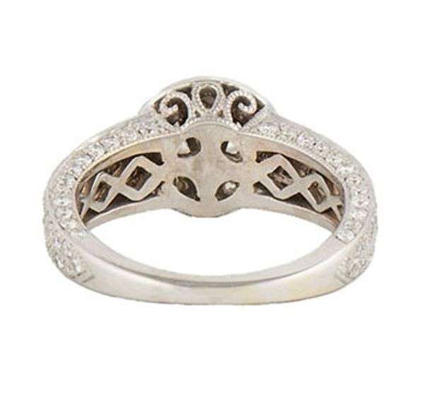 Neil Lane 1.69ctw Round Diamond Halo Milgrain Engagement Ring in 14K