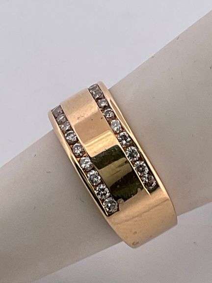 CERTIFIED BRAND NEW 14K YELLOW GOLD DIAMOND BAND