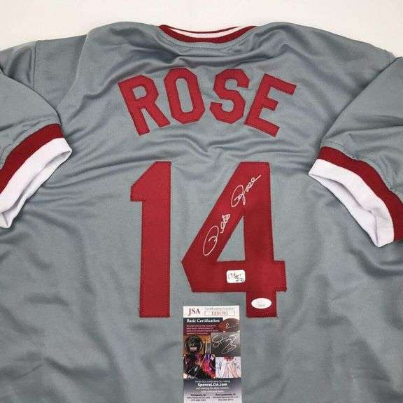 Autographed Pete Rose Cincinnati Baseball Jersey with COA