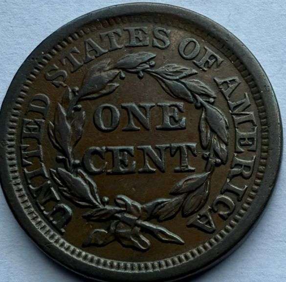 1855 Upright 5 Large Cent.