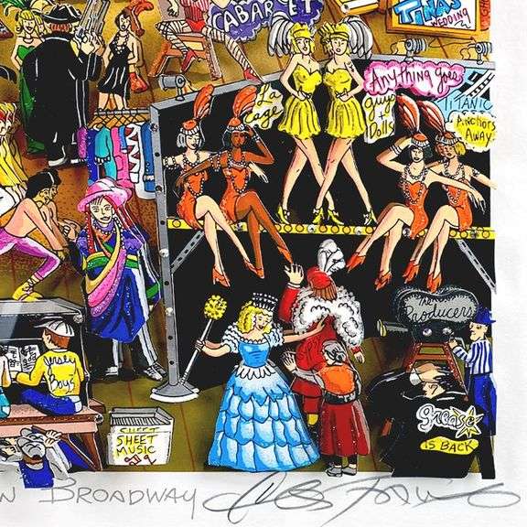 Backstage on Broadway by Charles Fazzino