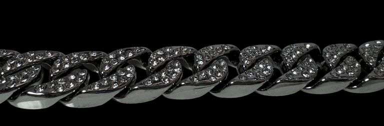 Dazzling Huge 174 Gram 18 Kt White Gold Plate Royal Flush Necklace Pendant