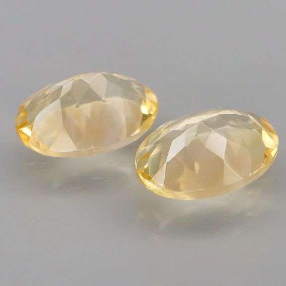 Glittering 10.70ct 14x10mm pair of golden yellow Citrines!