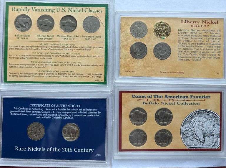 4 Presentation Nickel Holder Lot