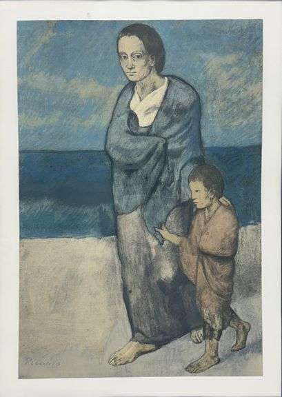 Pablo Picasso (after) Lithograph Mother and Child, 1950