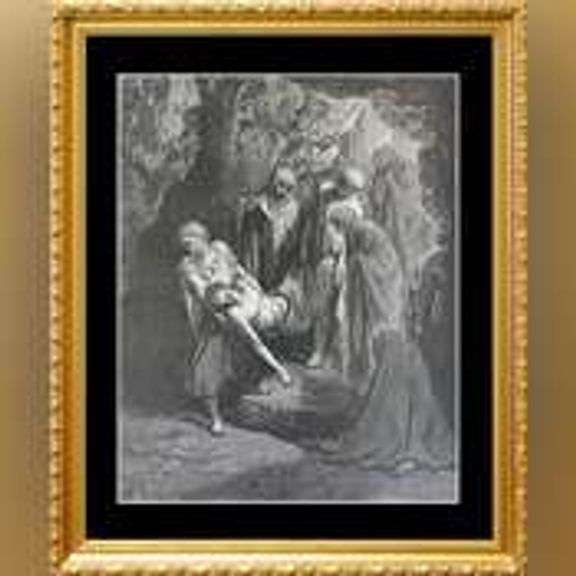 Highly Collectible Gustave Dore Over 140 Year Old Plate Gustave Dore The Burial of Jesus