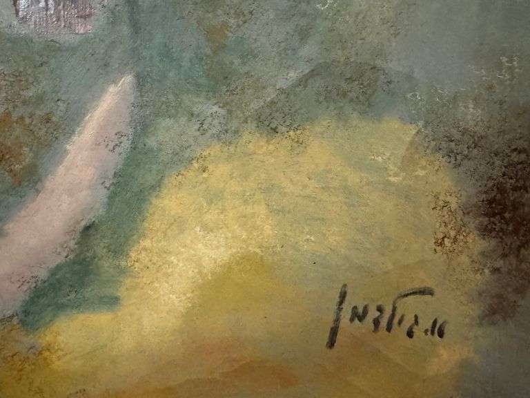 Collectible oil on canvas by Albert Goldman (1922-2011)