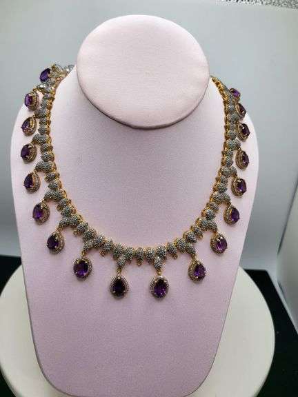 An extraordinary display of luxury and craftsmanship,  25ct Pave Diamonds & 60ct Natural Amethyst in
