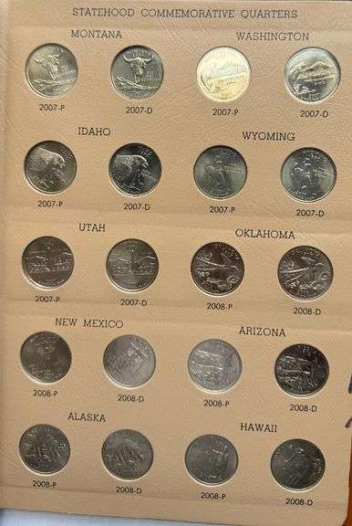 1999- 2008 BU Statehood Quarters Complete.