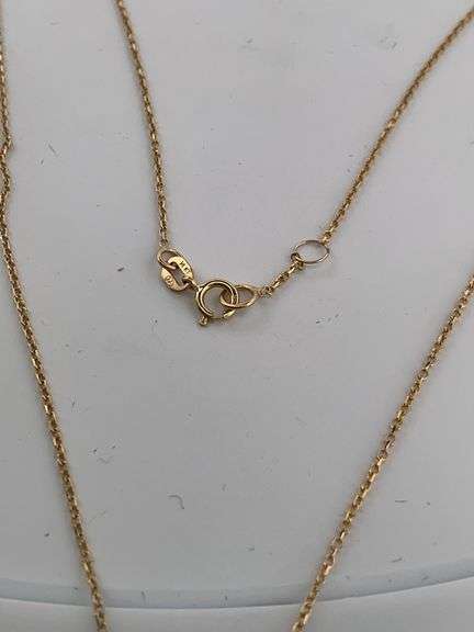 BRAND NEW 14K WHITE GOLD DIAMOND SOLITAIRE CHAIN AND PENDNANT