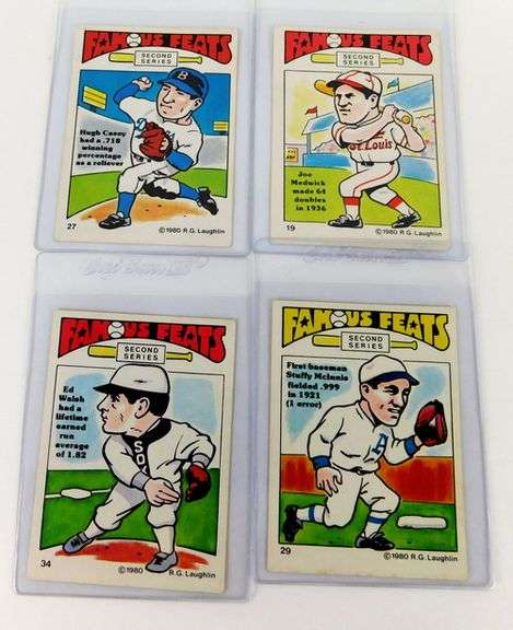 10 Famous Feats 1980 Baseball Cards