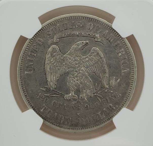 1878 S Silver Trade Dollar, NGC AU 53