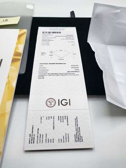High quality loose Diamond " 1.51 CT lab grown VVS1/ D  diamond"