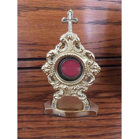 Church Oval Brass Reliquary