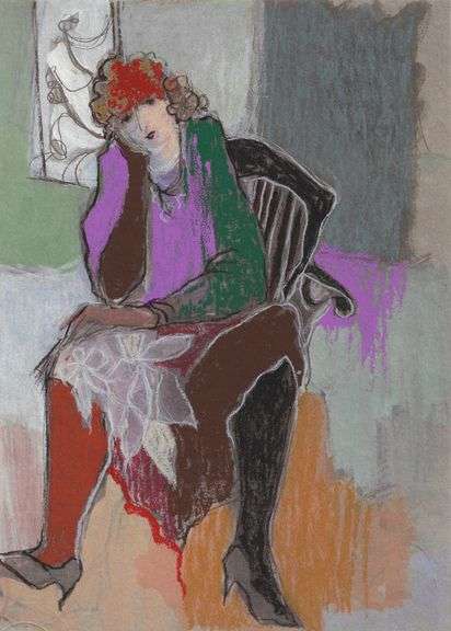 Limited Edition Itzchak Tarkay Signed Offset Lithograph with Serigraphy Framed