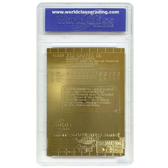 Ken Griffey Jr. Gold Sculpted Rookie Signature Series Card