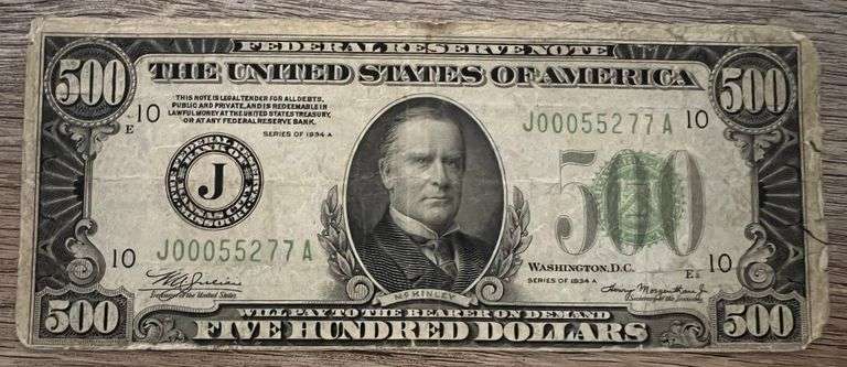 500 Dollar U.S Bill