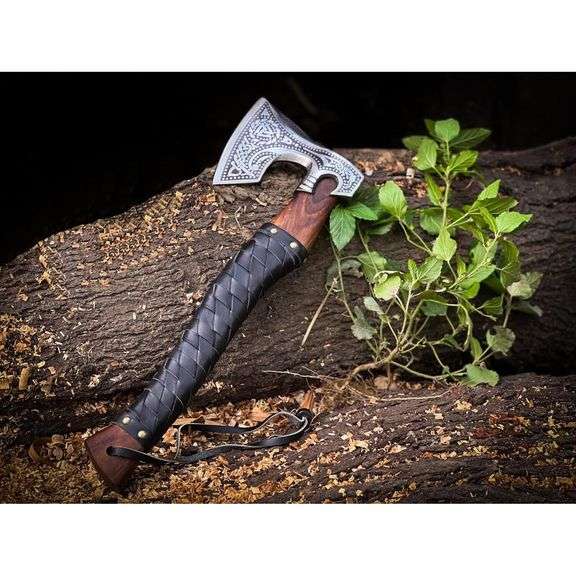 Handmade Russian Valknut Viking Axe