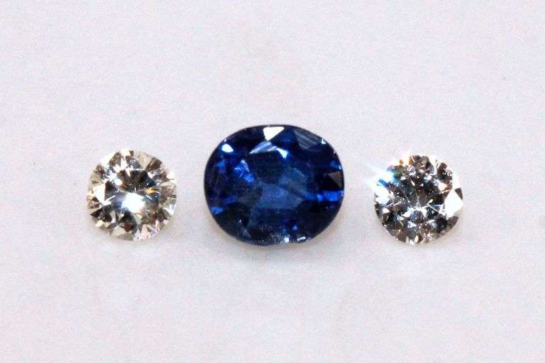 Classic Natural Sapphire & Diamond Set of 3