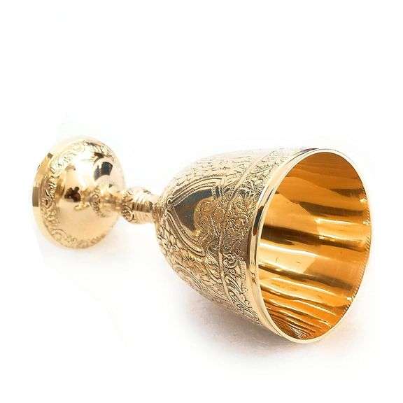 Solid Brass Medieval Chalice Goblet