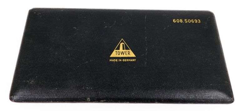 Early German Tower Drafting Set in Case