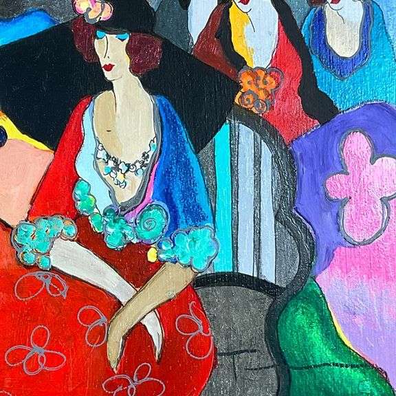 Gossip by Tarkay (1935-2012)