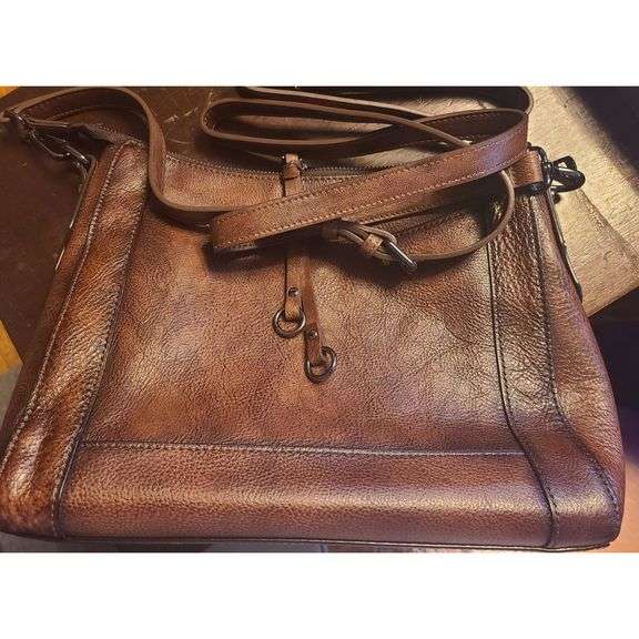 Genuine Leather Crossbody Satchel Purse