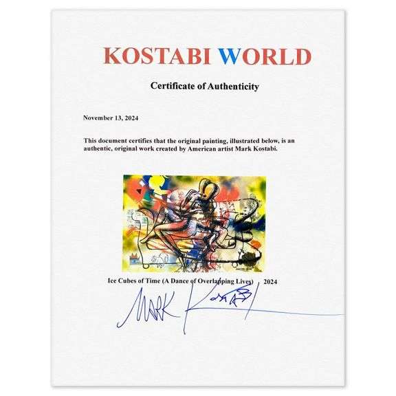 Ice Cubes in Time: A Dance of Overlapping Lives by Kostabi