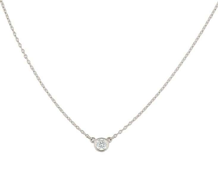 Tiffany & Co. Elsa Peretti Diamonds by the Yard 0.14ct Single Diamond Necklace in Platinum