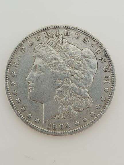 1904 O Morgan Silver Dollar, Circulated "Cleaned"