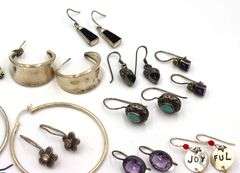 Group lot of Vintage 925 sterling silver earrings