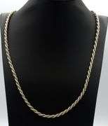 Set of Italian 925 sterling silver two tone necklace and bracelet