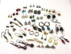 Group lot of Vintage 925 sterling silver earrings