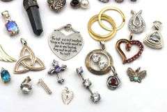 Group lot of Vintage 925 sterling silver pendants