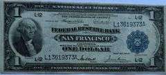 $1 Series of 1918 San Francisco National Note.