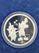1988 Disney Mickey 60 Years With You Commemorative Proof Silver Coin