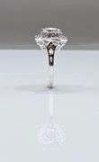 Beautiful 14 Kt White Gold Plate 3.25 Ct White Lab Simulated Diamond Ring