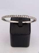 CERTIFIED 14K WHITE GOLD DIAMOND FLEXIBLE BANGLE BRACELET