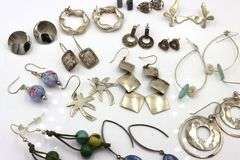 Group lot of Vintage 925 sterling silver earrings