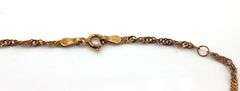 14kt Rose gold rope link anklet