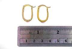 Sparkling 14 Kt Gold Plated Princess Cut Lab Simulated Diamond Hoop Earrings