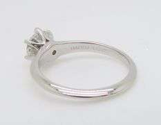 Tiffany & Co. Diamond Solitaire Ring with Original Box, Paperwork & Bag