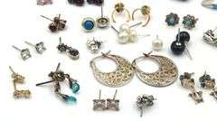 Group lot of Vintage 925 sterling silver earrings