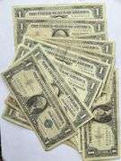 20 Circulated 1957 B $1 Silver Certificates