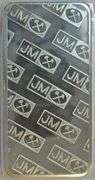Premium Johnson Matthey pure .999 Fine Silver 10 Troy Oz bar
