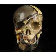 5-Inch Hand Carved Dragon Septarian Skull Gemstone
