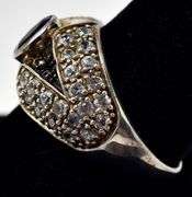 Blue Sapphire Ring with Colored Accents in Sterling Silver