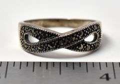 Infinity Marcasite Band Ring in Sterling Silver