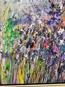 Textured Impressionist French Lavender Garden Painting