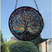 Handmade Tree of Life Stained Glass Suncatcher